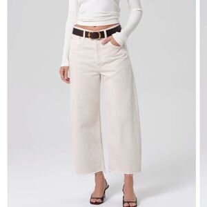 Citizens Of Humanity Ayla Jeans Off-White Wide-Leg Cropped